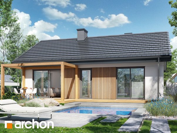 Проект дома Дом в черешне 2 - 1 Одноэтажные дома в Киеве