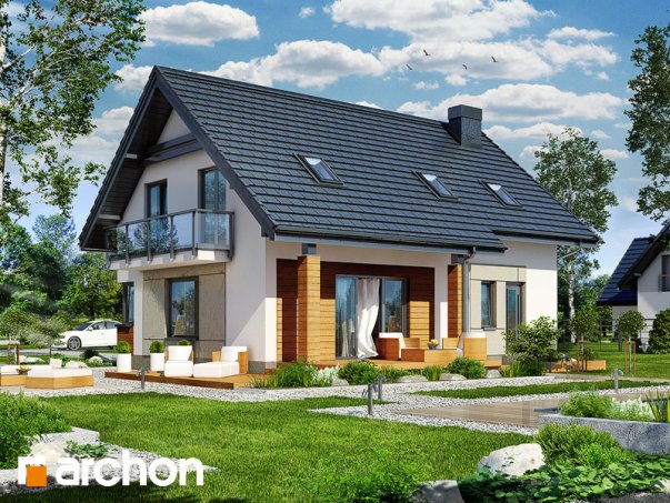 Проект дома Дом в яблонках 4  - 2 С мансардным этажом дома в Киеве