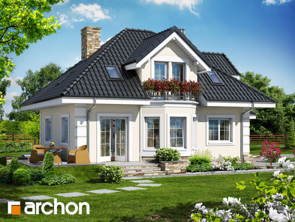 Проект дома Дом в рукколе (П) вер.2 - 2 С мансардным этажом дома в Киеве