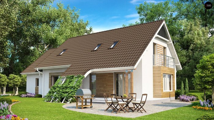 Проект дома U103 - 1 С мансардным этажом дома в Киеве