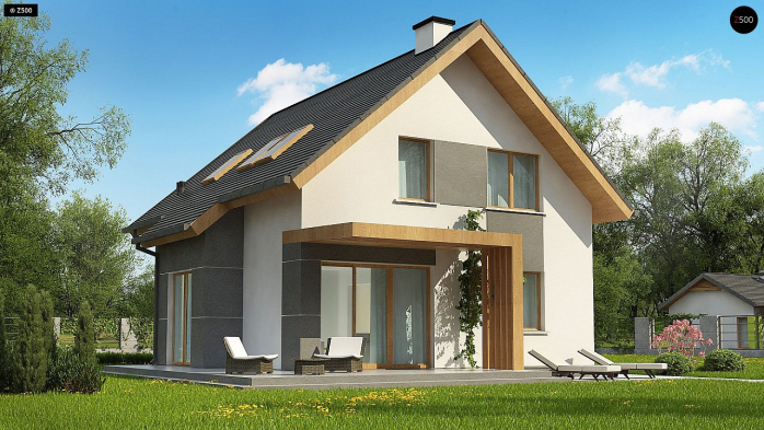 Проект дома U44 A - 2 С мансардным этажом дома в Киеве