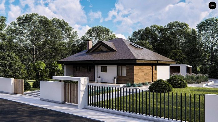 Проект дома Uu230 + - 2 С мансардным этажом дома в Киеве