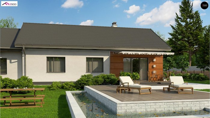 Проект дома U241 GP HB - 5 Одноэтажные дома в Киеве