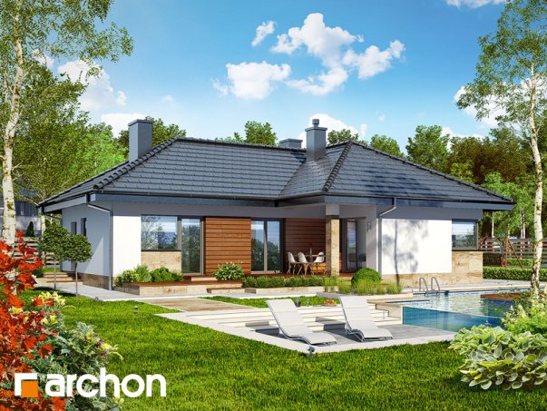 Проект дома Дом в грушках - 1 Одноэтажные дома в Киеве