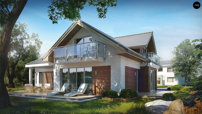 Проект дома U275 - 1 С мансардным этажом дома в Киеве