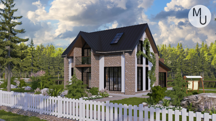 Проект дома DBMU Рейне - 6 Двухэтажные дома в Киеве