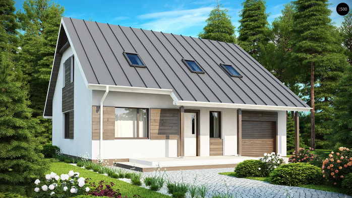 Проект дома U119 - 1 С мансардным этажом дома в Киеве