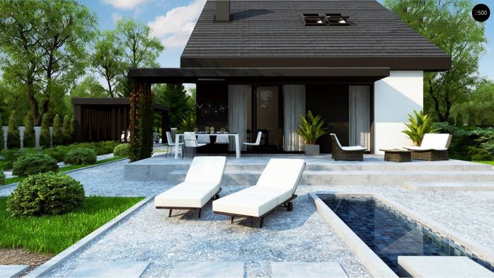 Проект дома U468 - 5 С мансардным этажом дома в Киеве