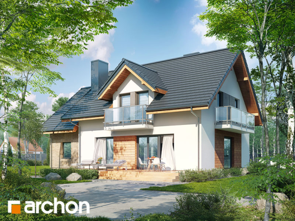 Проект дома Дом в рододендронах 23  - 2 С мансардным этажом дома в Киеве