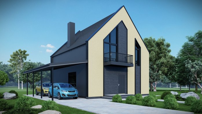 Проєкт будинку DBT 633-1 - Двоповерхові дома у Києві