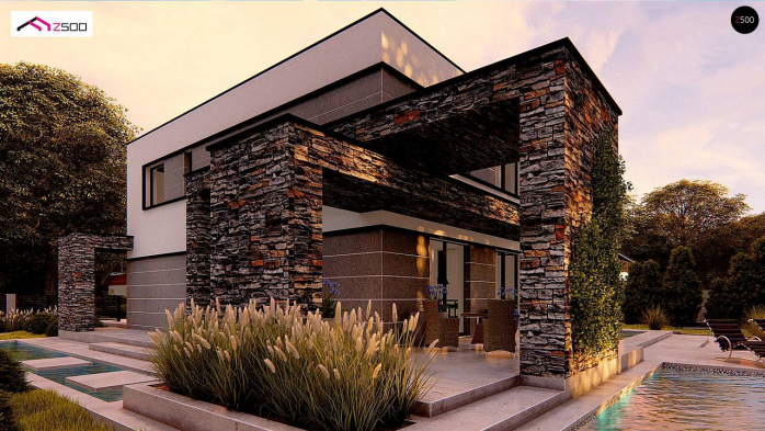 Проект дома Ux164 - 1 Двухэтажные дома в Киеве