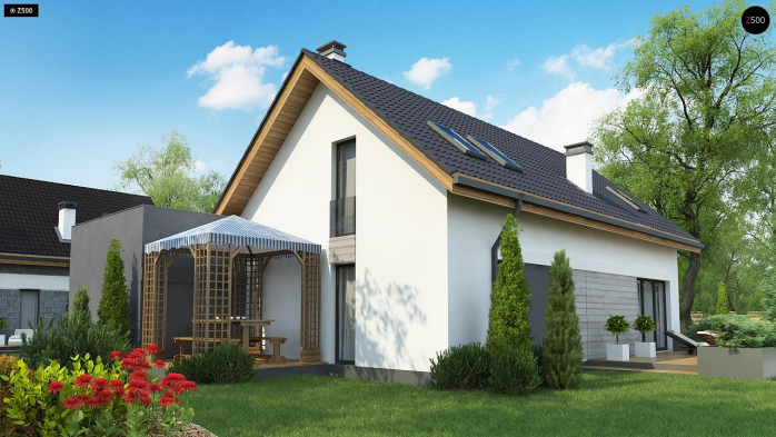 Проект дома U370 - 4 С мансардным этажом дома в Киеве