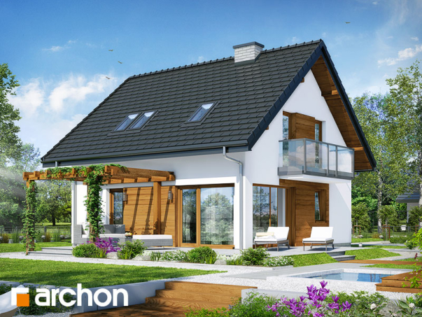 Проект дома Дом в бруснике 4 - 2 С мансардным этажом дома в Киеве