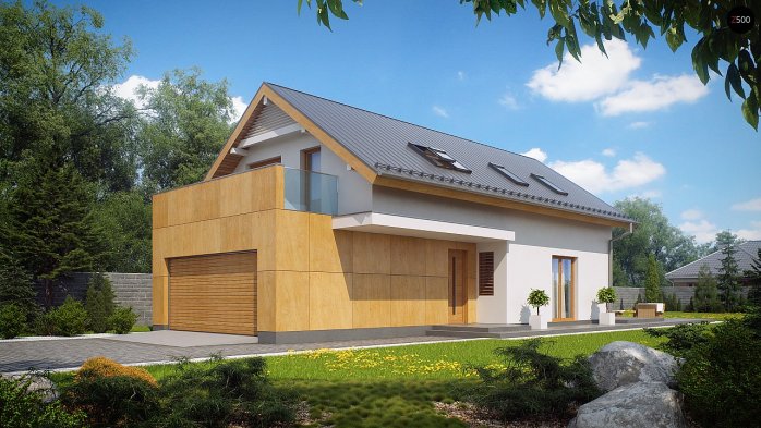 Проект дома U292 - 1 С мансардным этажом дома в Киеве