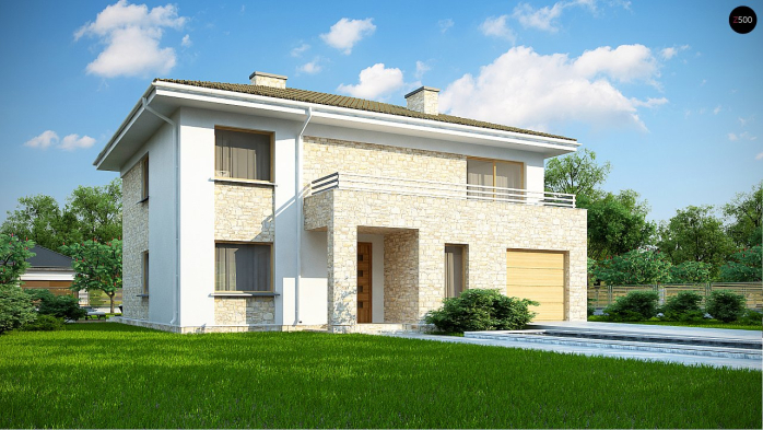Проект дома Ux4 A - 1 Двухэтажные дома в Киеве