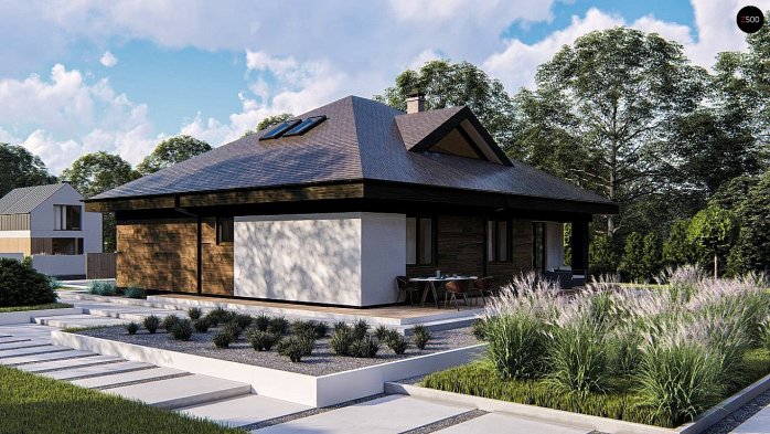 Проект дома Uu230 + - 3 С мансардным этажом дома в Киеве