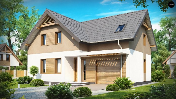 Проект дома U197 - 1 С мансардным этажом дома в Киеве