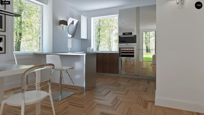 Проєкт будинку U226 - З мансардним поверхом дома у Києві