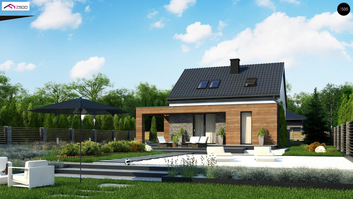 Проект дома U385 - 2 С мансардным этажом дома в Киеве