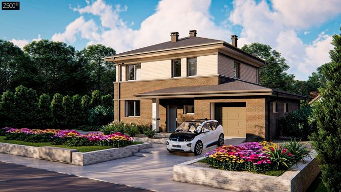 Проект дома Uu11 k+ PK - 1 Двухэтажные дома в Киеве