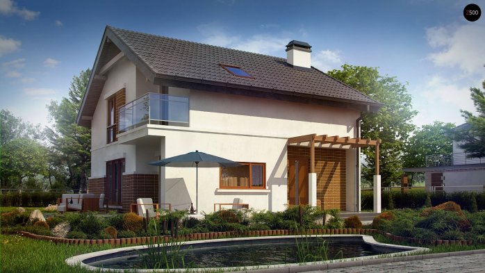 Проект дома U248 - 2 С мансардным этажом дома в Киеве