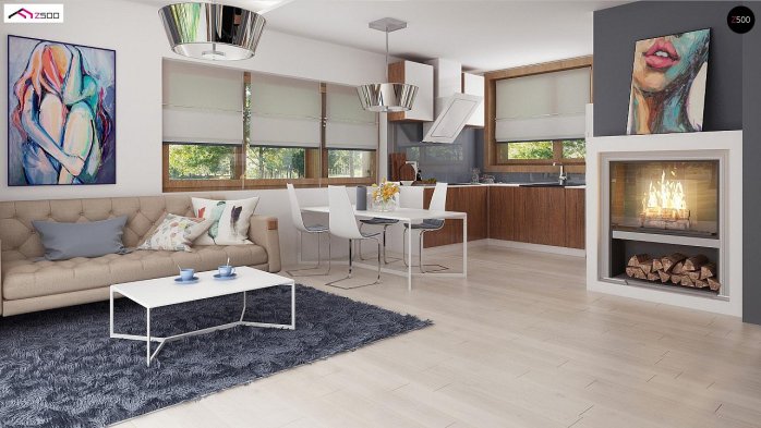 Проект дома U217 - 6 С мансардным этажом дома в Киеве