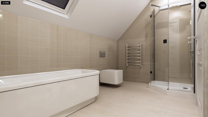 Проект дома U102 GP - 14 С мансардным этажом дома в Киеве