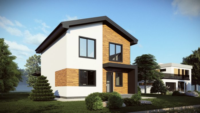 Проєкт будинку DBT 677 - Двоповерхові дома у Києві