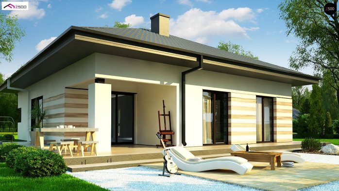 Проект дома U383 - 3 Одноэтажные дома в Киеве