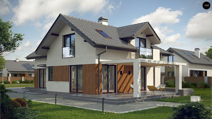 Проект дома U150 - 4 С мансардным этажом дома в Киеве