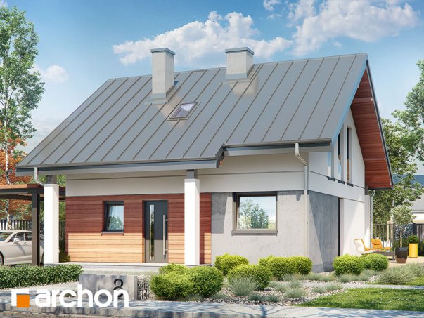 Проект дома Дом Миниатюрка (Н) вер.2 - 1 С мансардным этажом дома в Киеве