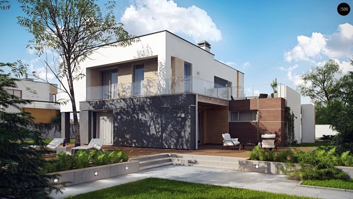 Проект дома Ux64 - 2 Двухэтажные дома в Киеве