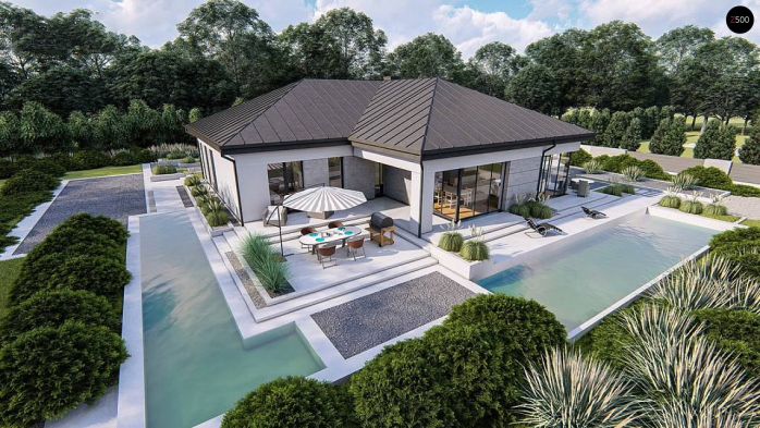 Проект дома U471 - 5 Одноэтажные дома в Киеве