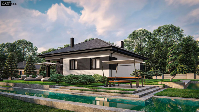 Проект дома Uu16 v1 - 3 Одноэтажные дома в Киеве