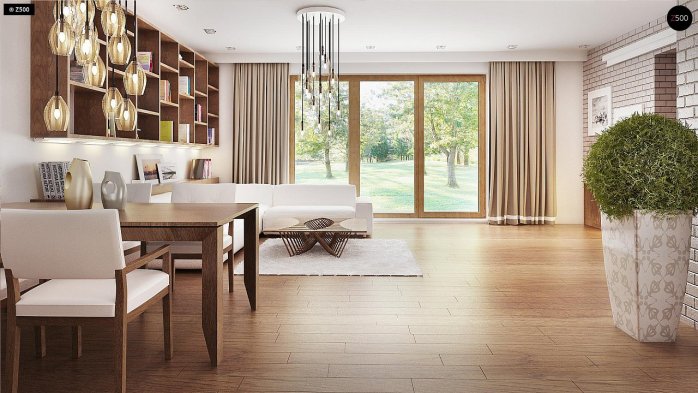 Проект дома U94 - 4 Одноэтажные дома в Киеве