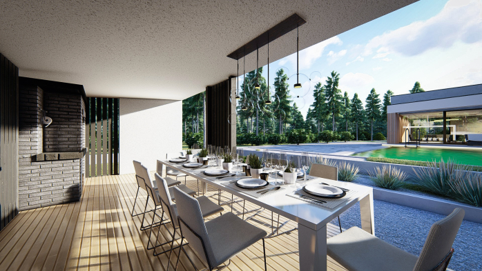 Проект дома Ua1 - 5 Одноэтажные дома в Киеве