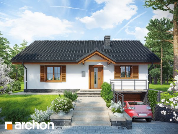 Проект дома Дом в ежевике вер.3 - 1 Одноэтажные дома в Киеве