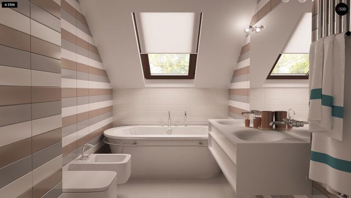 Проект дома U150 - 18 С мансардным этажом дома в Киеве