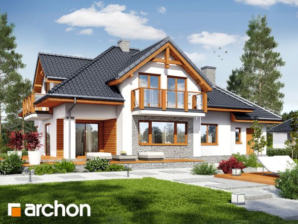 Проект дома Дом в каннах 3 - 2 С мансардным этажом дома в Киеве