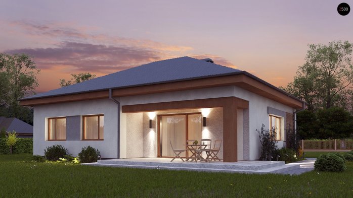Проект дома U273 a - 3 Одноэтажные дома в Киеве