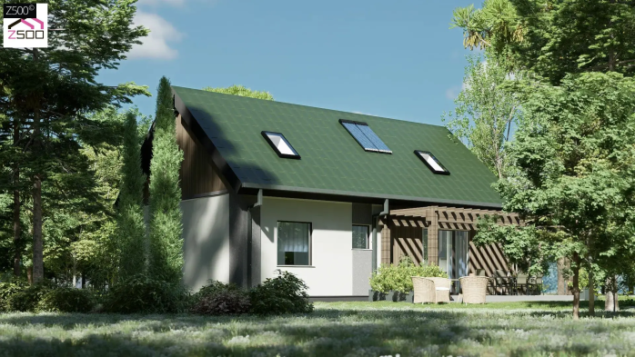 Проект дома U12 D A - 2 С мансардным этажом дома в Киеве