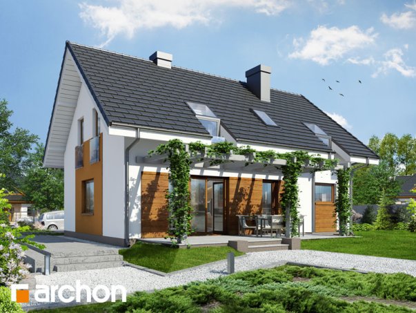 Проект дома Дом в лиметках вер.2 - 2 С мансардным этажом дома в Киеве