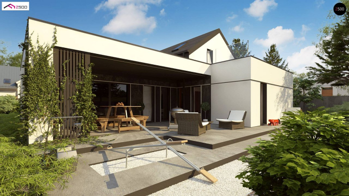 Проект дома U457 - 4 С мансардным этажом дома в Киеве