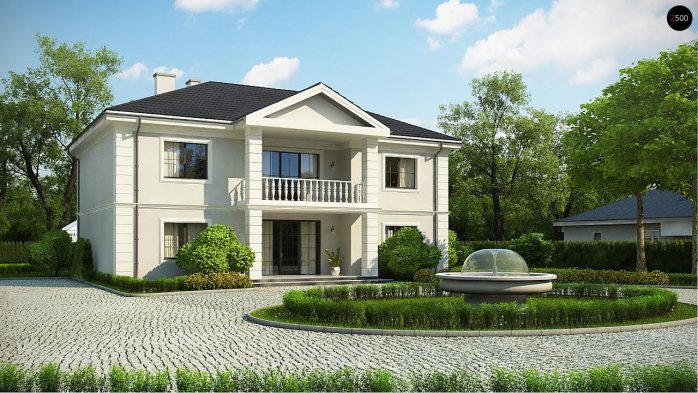 Проект дома Ux113 bg - 1 Двухэтажные дома в Киеве