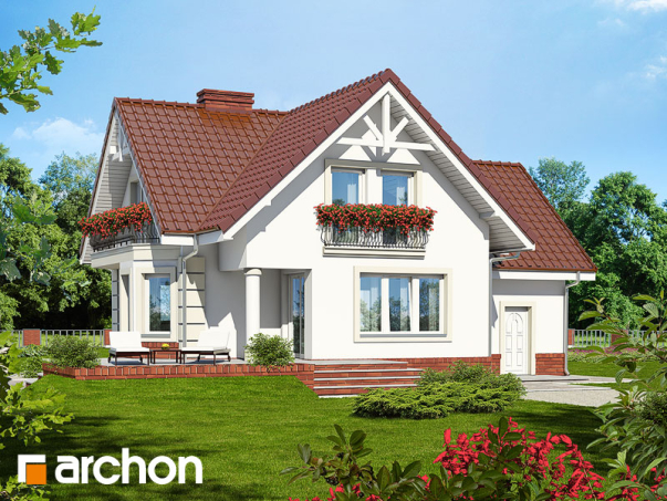 Проект дома Дом под горной сосной (П) вер.2 - 2 С мансардным этажом дома в Киеве