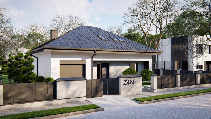 Проект дома U480 - 1 С мансардным этажом дома в Киеве