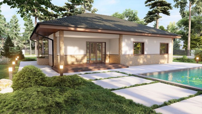 Проєкт будинку DB 37 - Одноповерхові дома у Києві