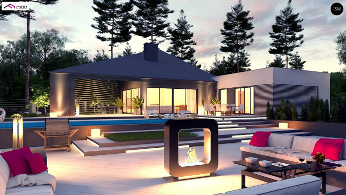 Проєкт будинку Ux94 - З мансардним поверхом дома у Києві