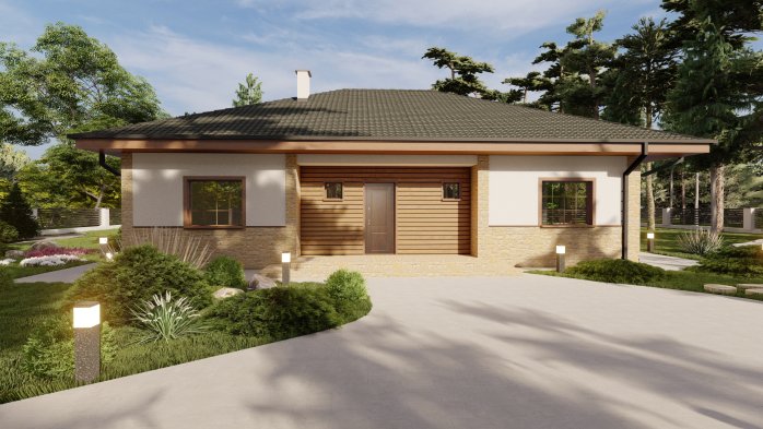 Проєкт будинку DB 37 - Одноповерхові дома у Києві