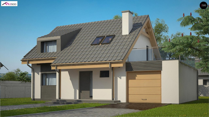 Проект дома U146 GP - 2 С мансардным этажом дома в Киеве